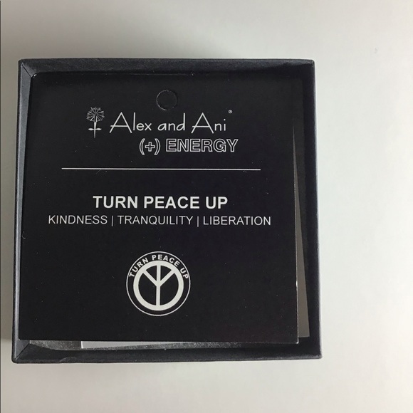 ALEX AND ANI PEACE (FLAT) EXPANDABLE BANGLE NWT - Picture 3 of 4